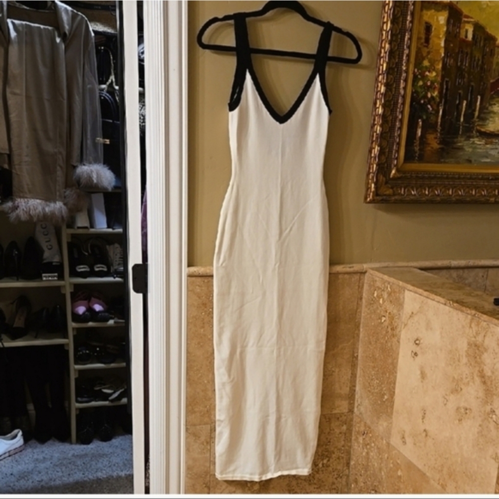 White Meshki knitting dress size XS